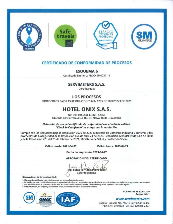 Hotel Onix T Нейва Екстер'єр фото